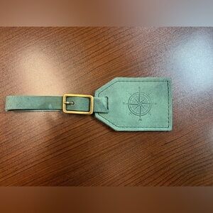 Portland Leather Green Leather Luggage Tag